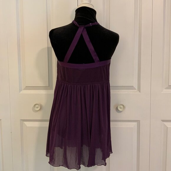 Torrid Purple High Neck Mesh Lace Babydoll Nightgown Torrid 1 US size 1X - Picture 6 of 10